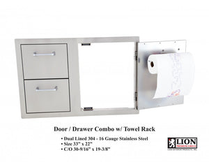 Door and Drawer Combo with Towel Rack